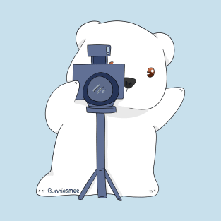 Camera man Polar Bear | Bunniesmee T-Shirt