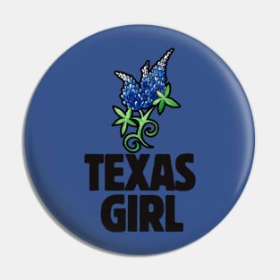 Texas Girl Bluebonnets Pin