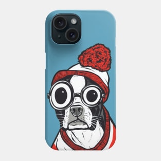 Boston Terrier Striped Shirt Phone Case