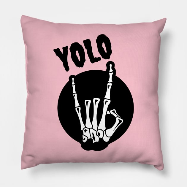 YOLO_skeleton_ Pillow by shfashion