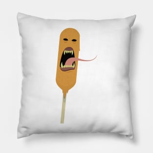 corn dog monster Pillow