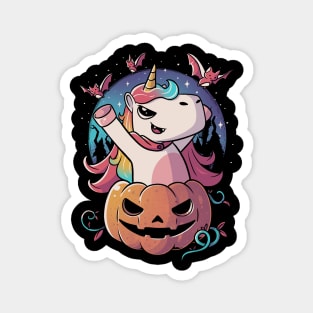 Spooky Unicorn Funny Cute Magic Halloween Magnet