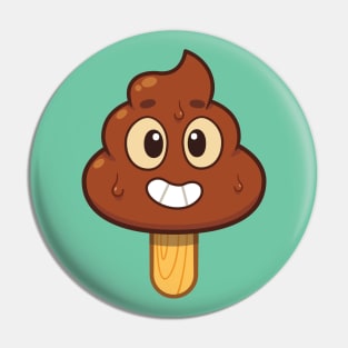 Poop on Stick Plain Pin