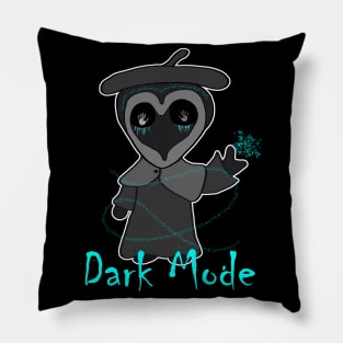 Dark Mode Goth Kawaii Creepy Cute Pillow