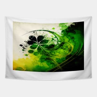 St Patricks Day Artwork - Green abstract artwork Tapestry