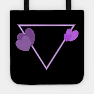 Love Your Beloved Inverted Pyramid Hearts Tote