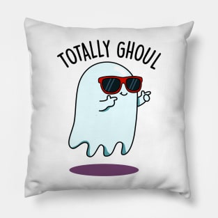 Totally Ghoul Cute Halloween Ghost Pun Pillow