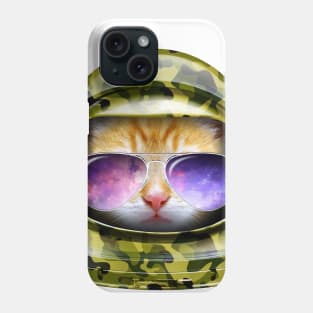 Kitty in Space Green Camo Edition Phone Case