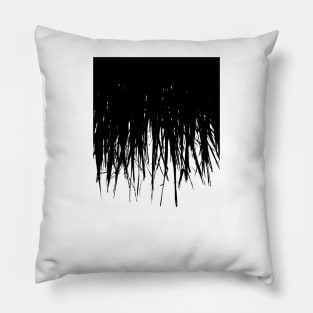 Concrete Fringe Black Pillow