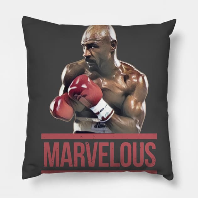 Marvelous Marvin Hagler Pillow by BukaGaPakeLibur