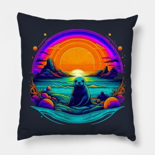 Tropical Island Seal Pillow