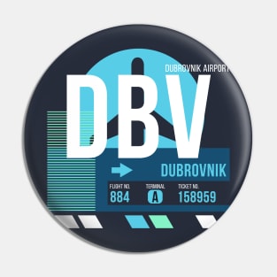 Dubrovnik (DBV) Airport // Sunset Baggage Tag Pin