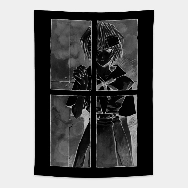 Rei's window Tapestry by geekingink