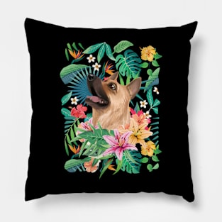 Tropical Tan German Shepherd Dog 1 Pillow