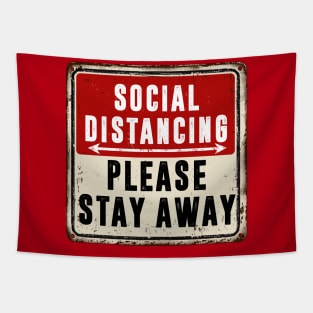Social Distancing Please Stay Away Tapestry