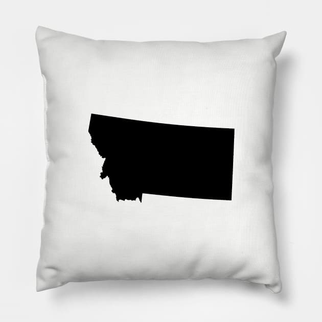 Montana Black Pillow by AdventureFinder