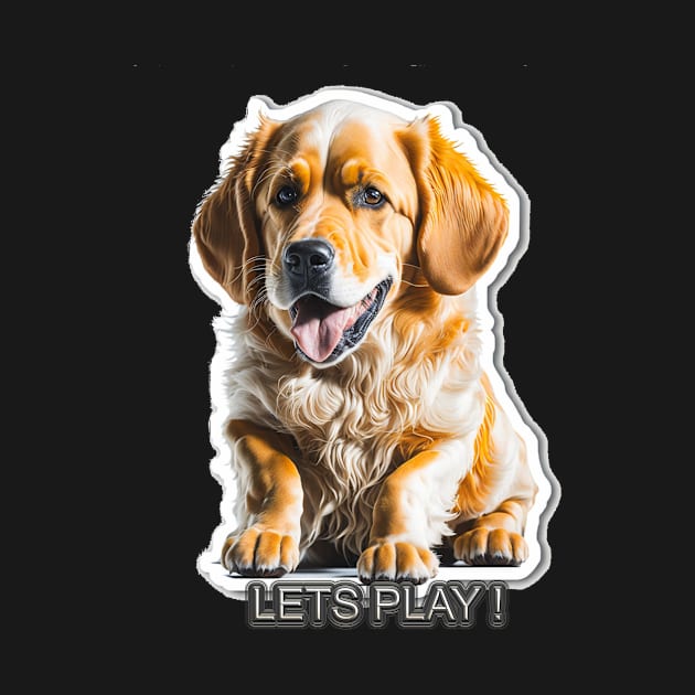 retriever dog LETS PLAY by HTA DESIGNS