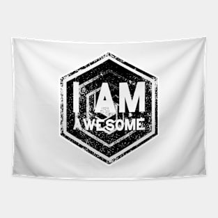 I AM Awesome - Affirmation - Black Tapestry