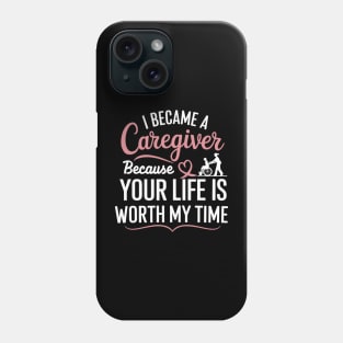 Caregiver Art For Men Women Medical Health Worker Caregiver Phone Case