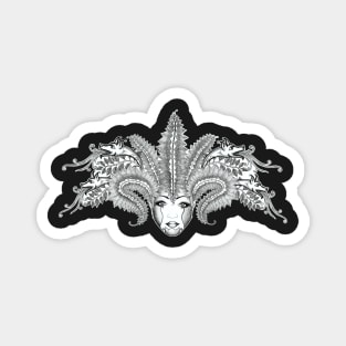 Beautiful dragon mardi gra mask Magnet