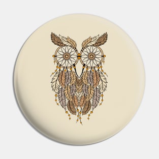 Dreamcatcher Owl Pin
