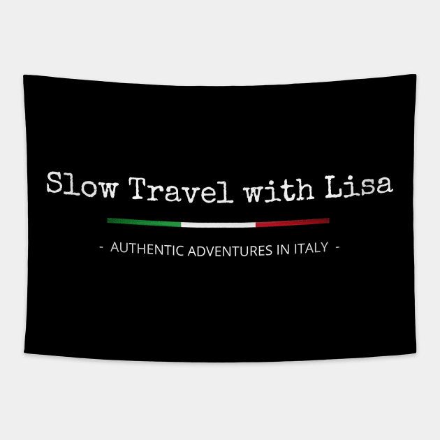 Slow Travel with Lisa Tapestry by zuzugraphics