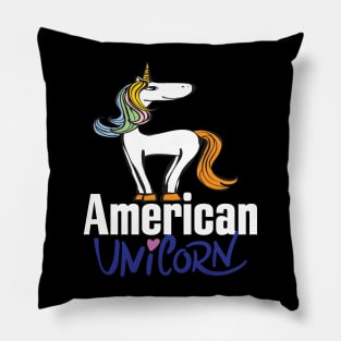 American Unicorn Pillow