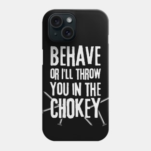 Chokey v white text Phone Case