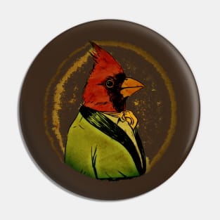 Cardinal In Smoking Jacket Pin