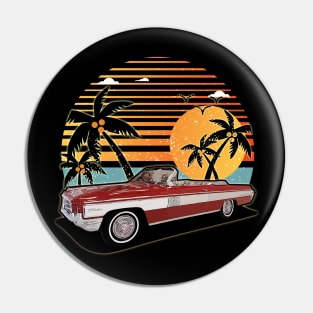 Oldsmobile Starfire Convertible 1962 car sunset Pin