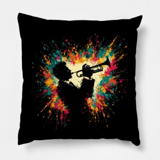 Trumpet Player Pillow