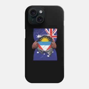 Antigua & Barbuda Flag Australian Flag Ripped - Gift for Antiguan & Barbudan From Antigua & Barbuda Phone Case