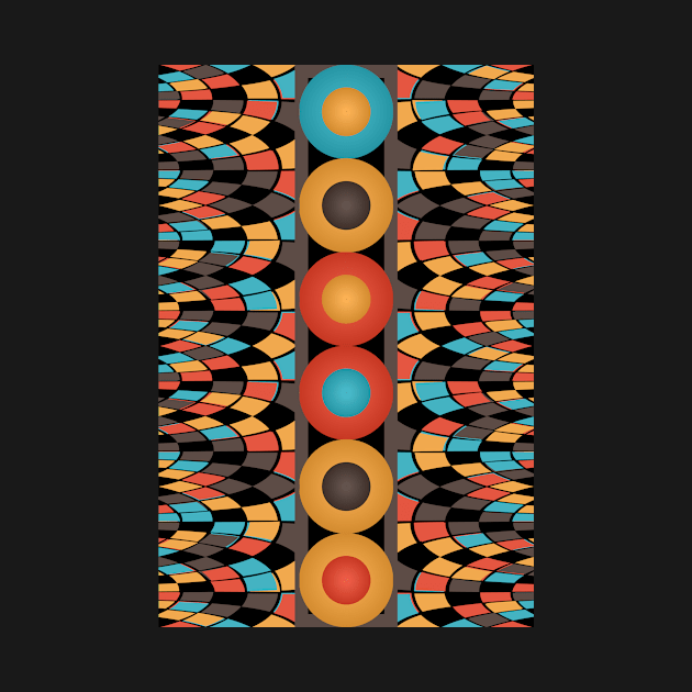 Colorful geometric composition by Gaspar Avila