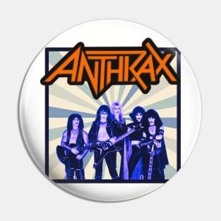 Anthrax Retro 70s Style Pin