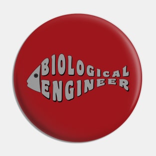 Biological Engineer Gray Fish Pin