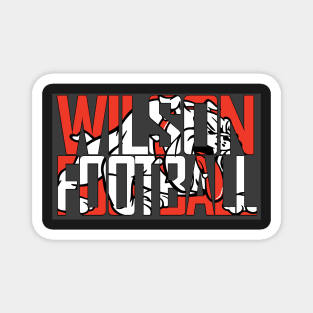 Wilson Football over Bulldog Logo Magnet