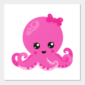 Cute Octopus Posters And Art Prints Teepublic