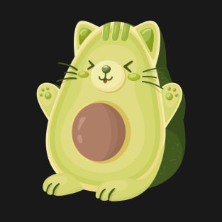 Cute Avocato Kitten Avocado Cat T-Shirt