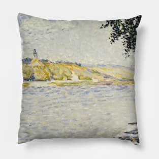 View of the Seine at Herblay by Paul Signac Pillow