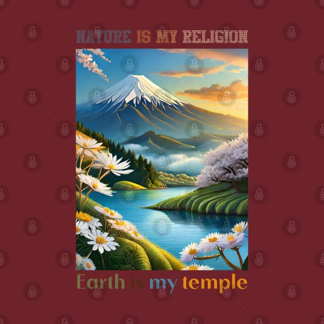 nature is my religion earth is my temple by FehuMarcinArt