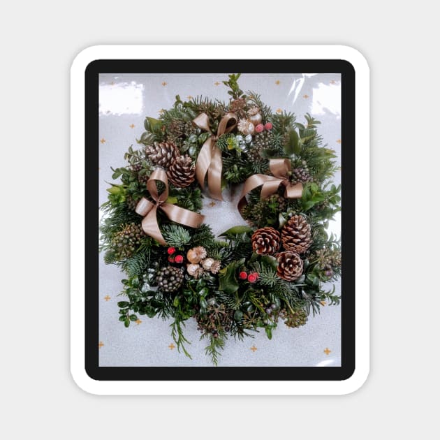 Christmas wreath Magnet by TreacleDesigns