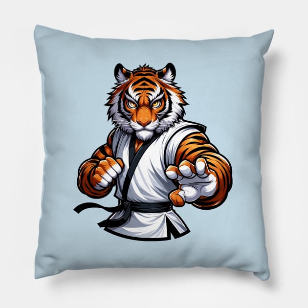 tiger kung fu master Pillow by Ferdi Everywhere