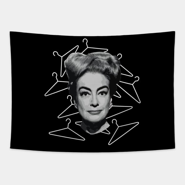 no wire hangers - joan crawford Tapestry by Nashida Said