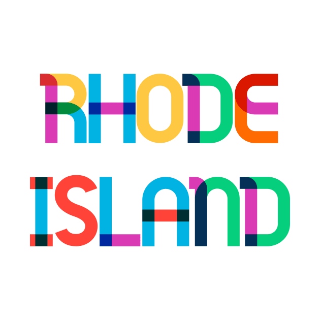 Rhode Island State Mid Century, Pop Art Mondrian by Hashtagified