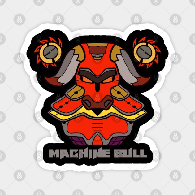 The Machine Bull Robot Magnet by RiyanRizqi