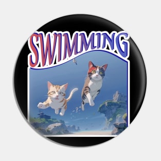 Cat Love Swimming Pin