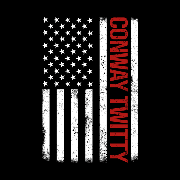 Graphic Conway Twitty Proud Name US American Flag Birthday Gift by Intercrossed Animal 
