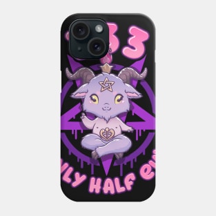 333 Only Half Evil I Anime Pastel Grunge Kawaii Baphomet design Phone Case