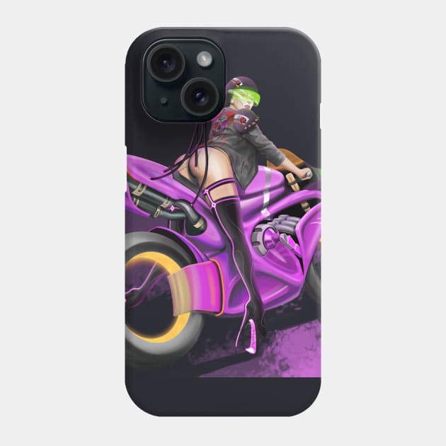 Cyberpunk girl Phone Case by Matross art