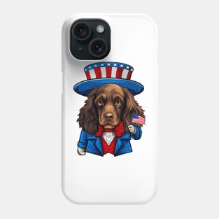 Funny 4th of July Boykin Spaniel Dog Phone Case